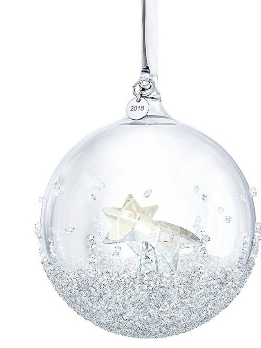 Swarovski 2018 Annual Christmas Shooting Star in Ball Ornament  in box